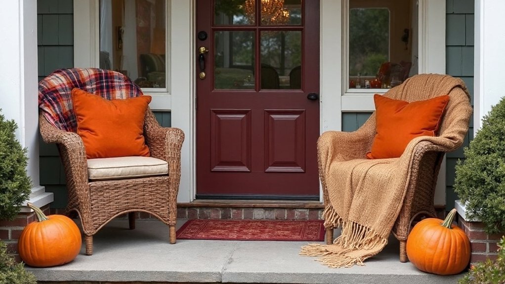 cozy autumn porch layering