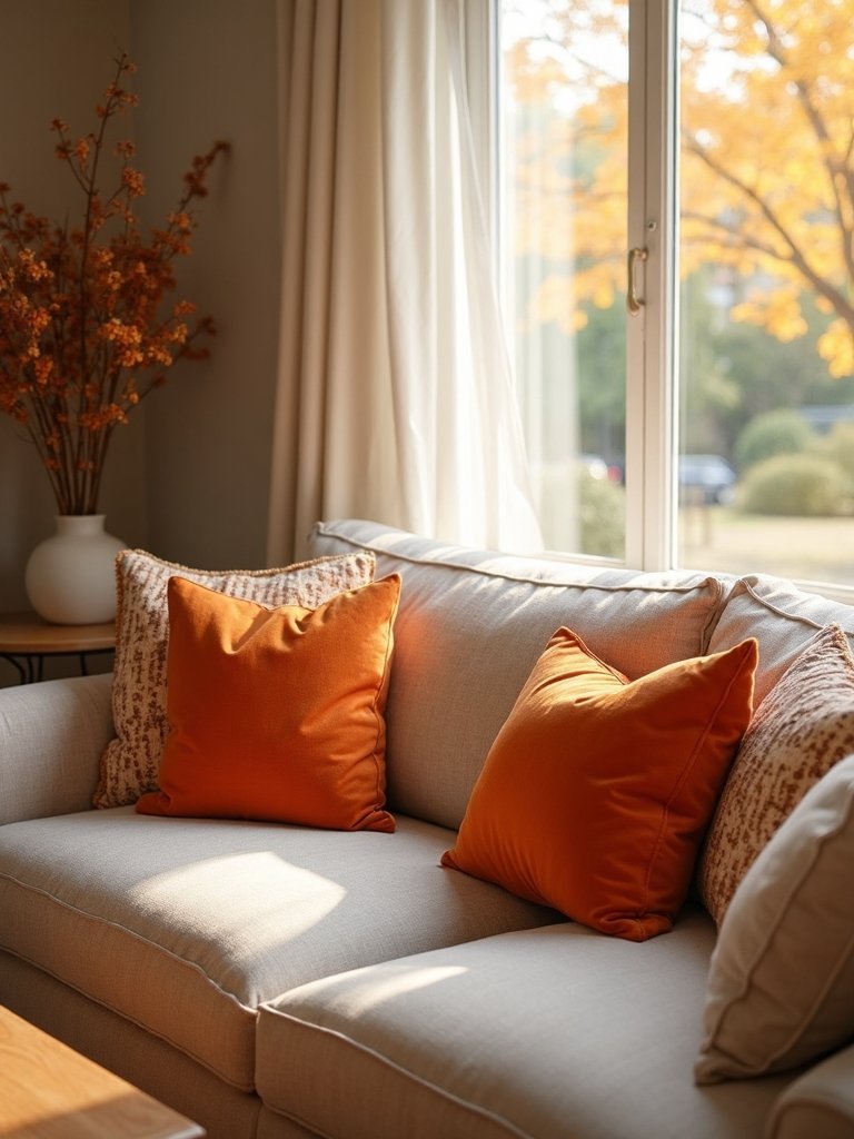 cozy autumn pumpkin pillows