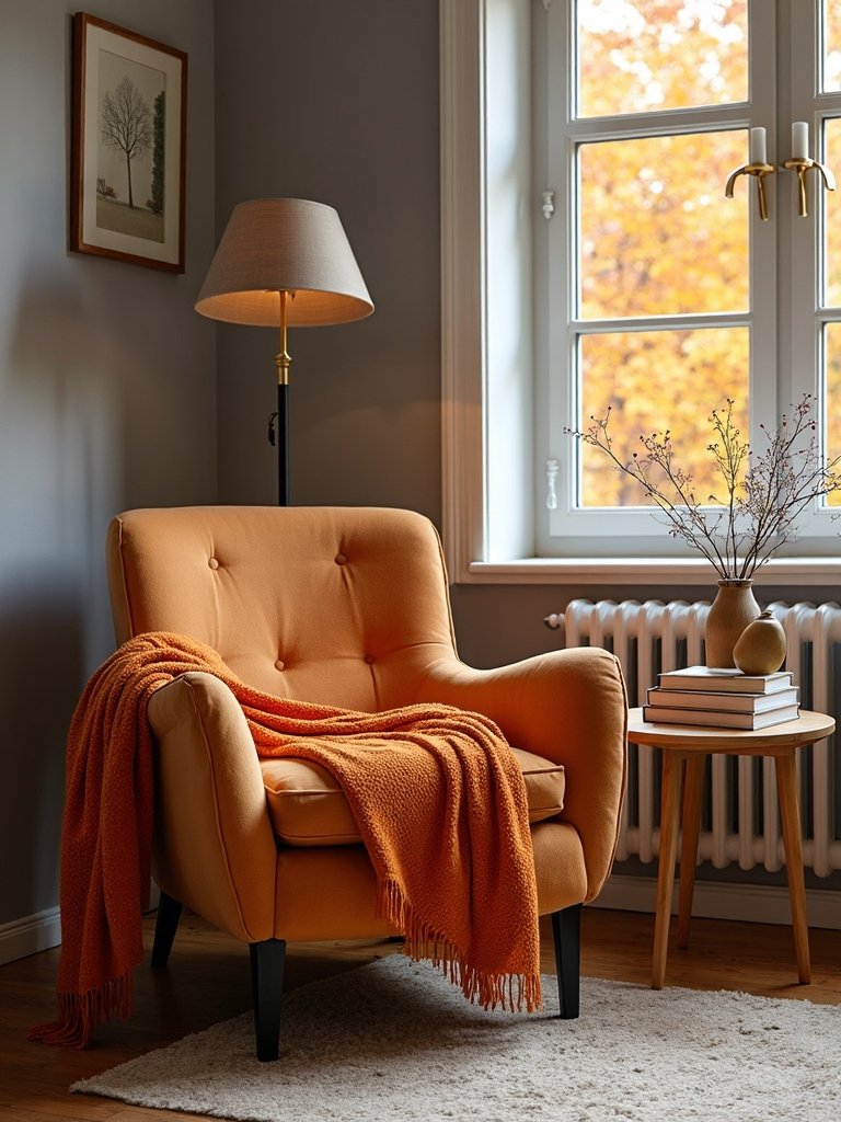 cozy autumn reading nook