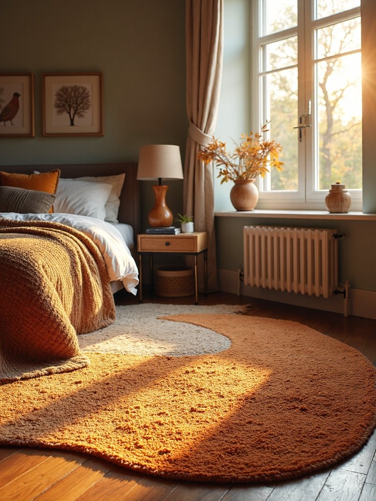 cozy autumn rug layering