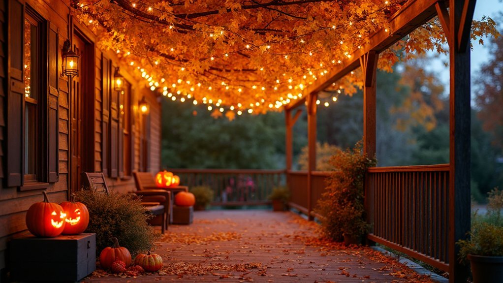 cozy autumn string lights