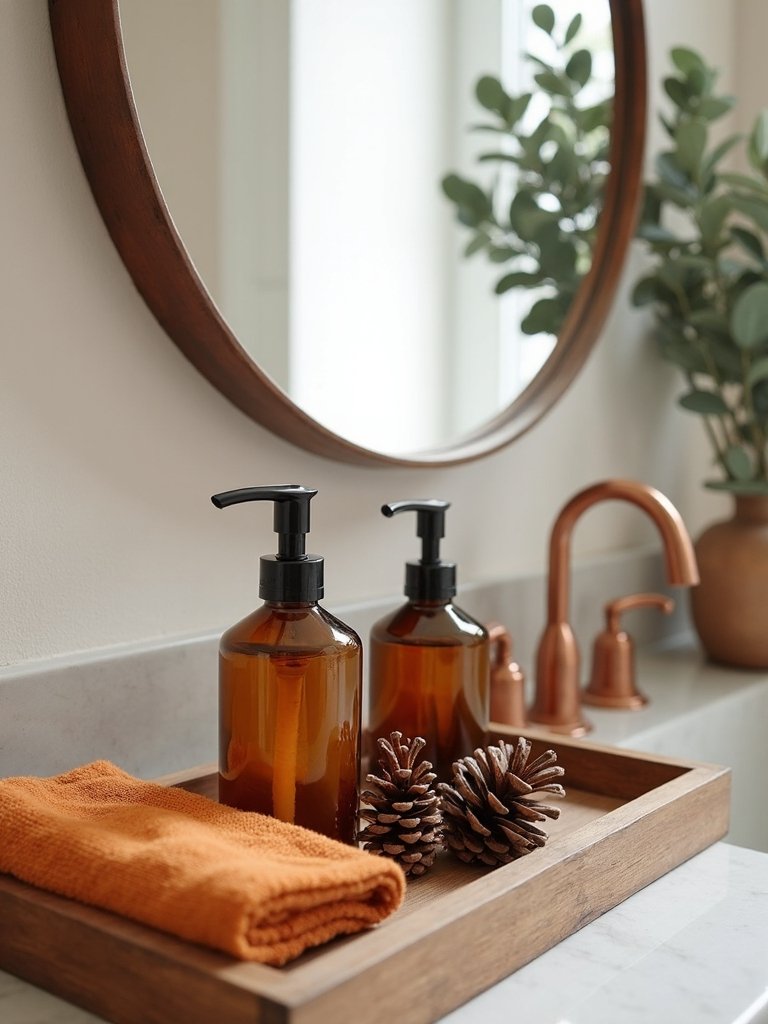 cozy fall bathroom refresh