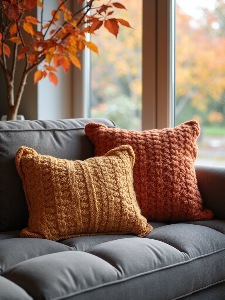 cozy fall decorative pillows