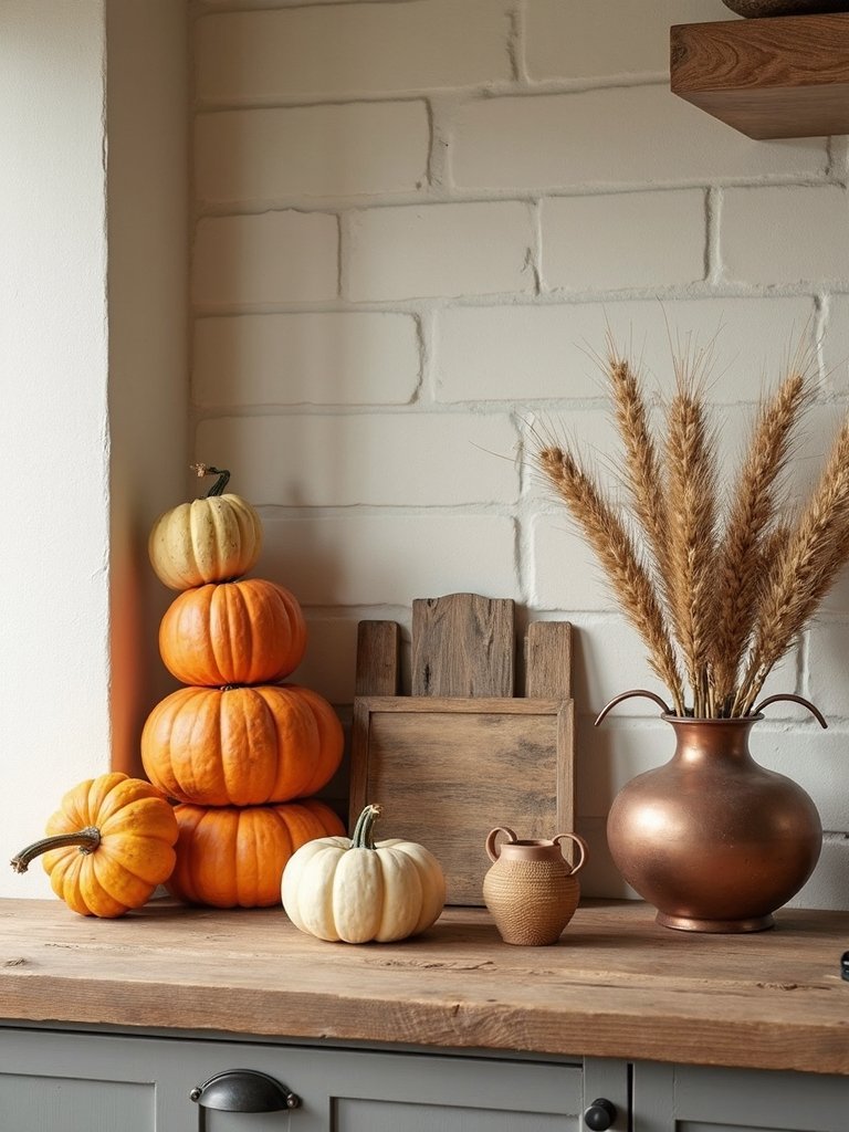 cozy fall kitchen displays