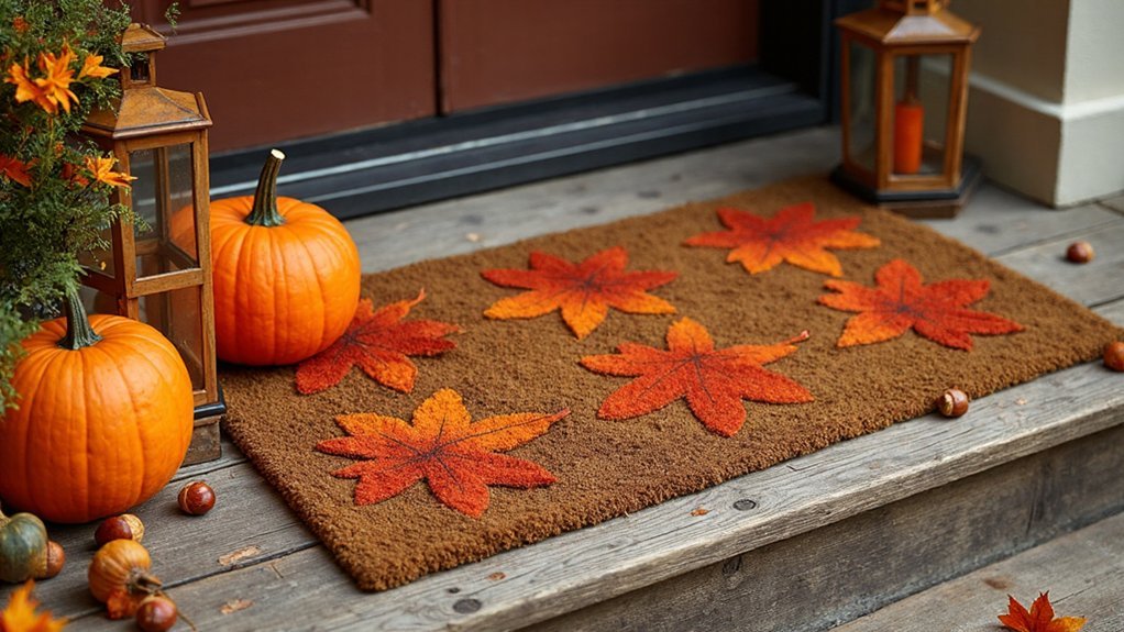 cozy fall themed doormat