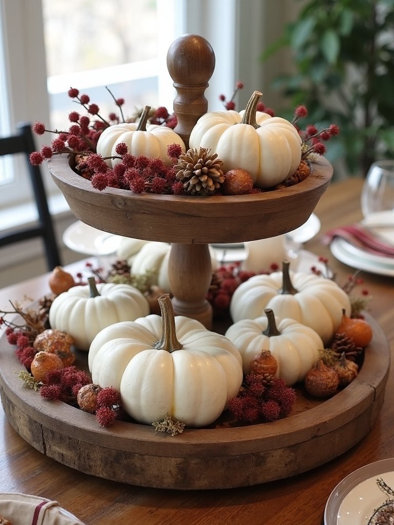 cozy fall tiered display