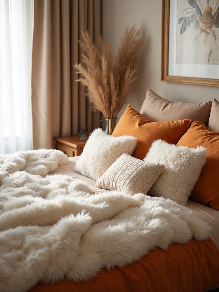 cozy faux fur accents