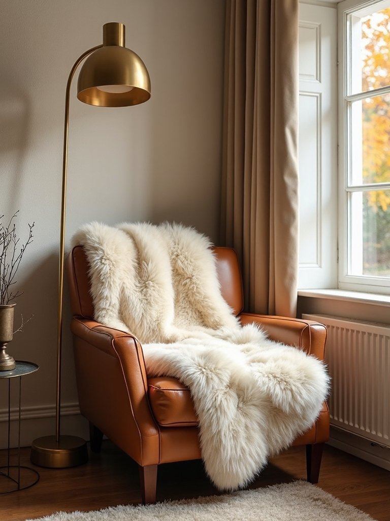 cozy faux fur accents