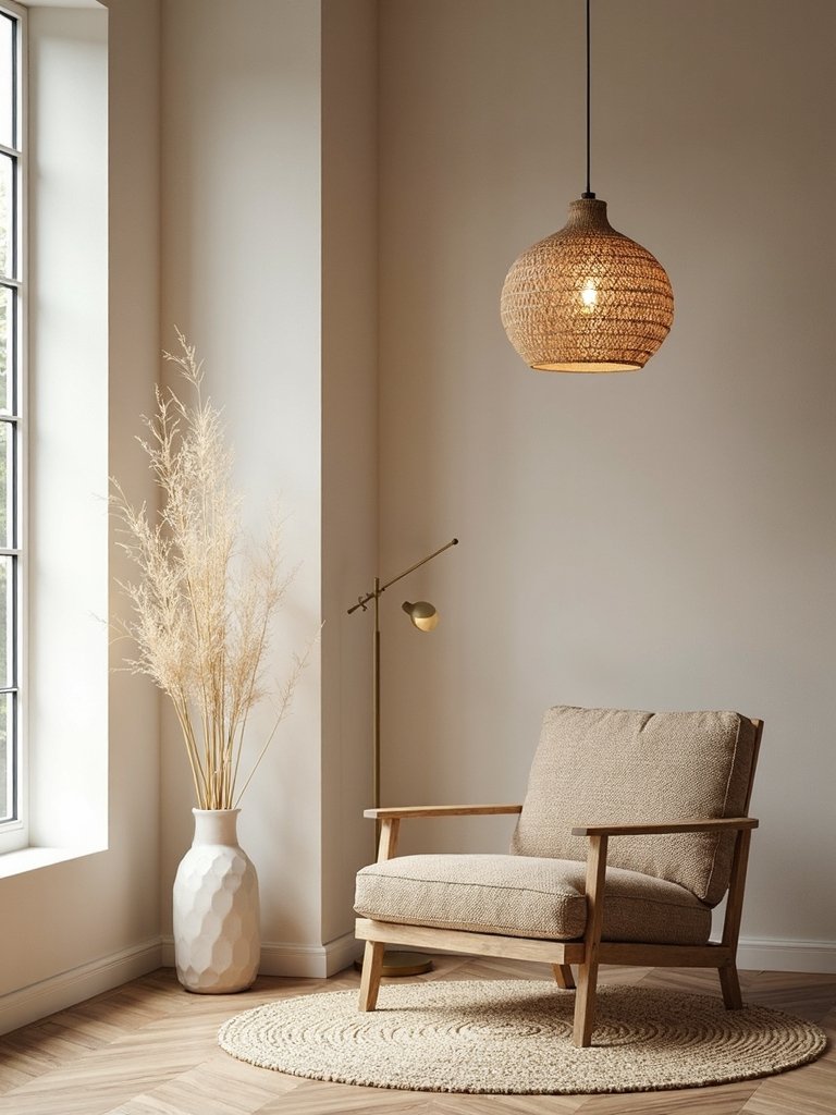 cozy layered reading nook