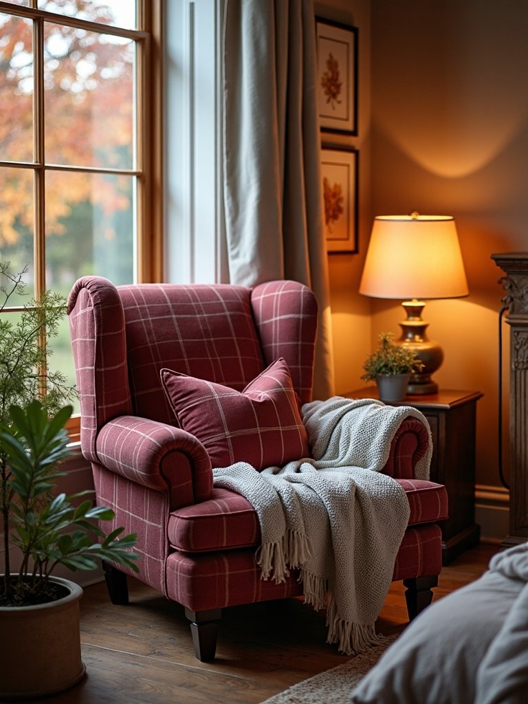cozy reading chair setup