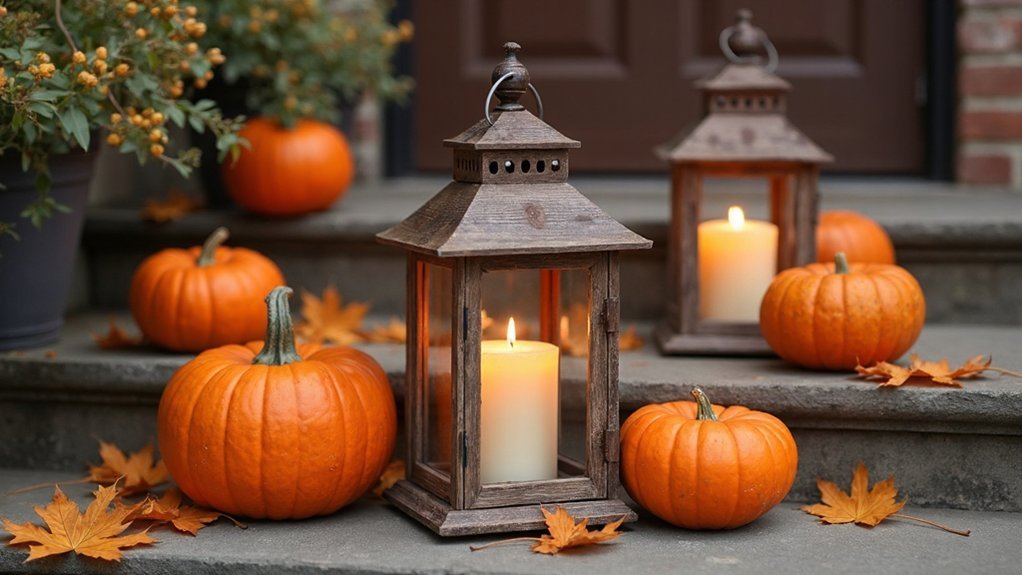 cozy rustic lantern displays