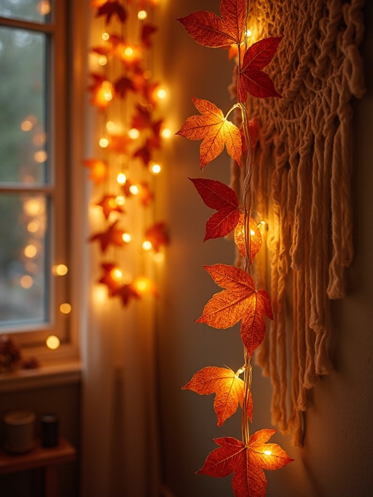 cozy string lights decor