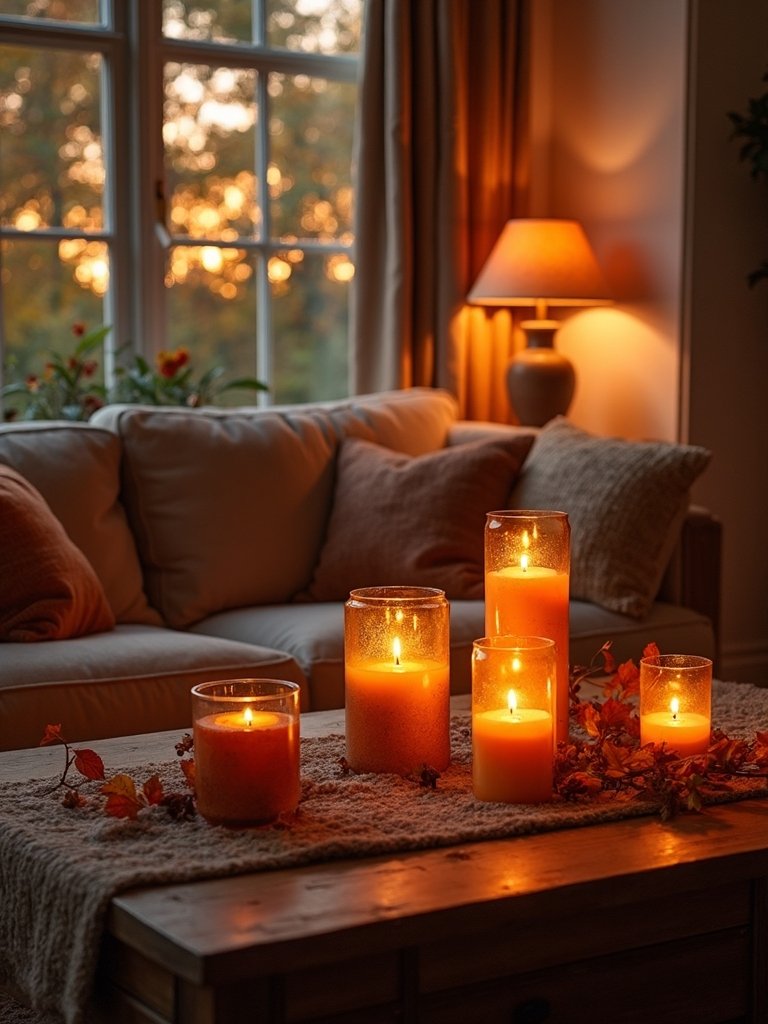 cozy warm candle lighting