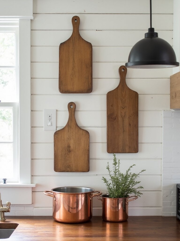 decorative mounted cutting board displays