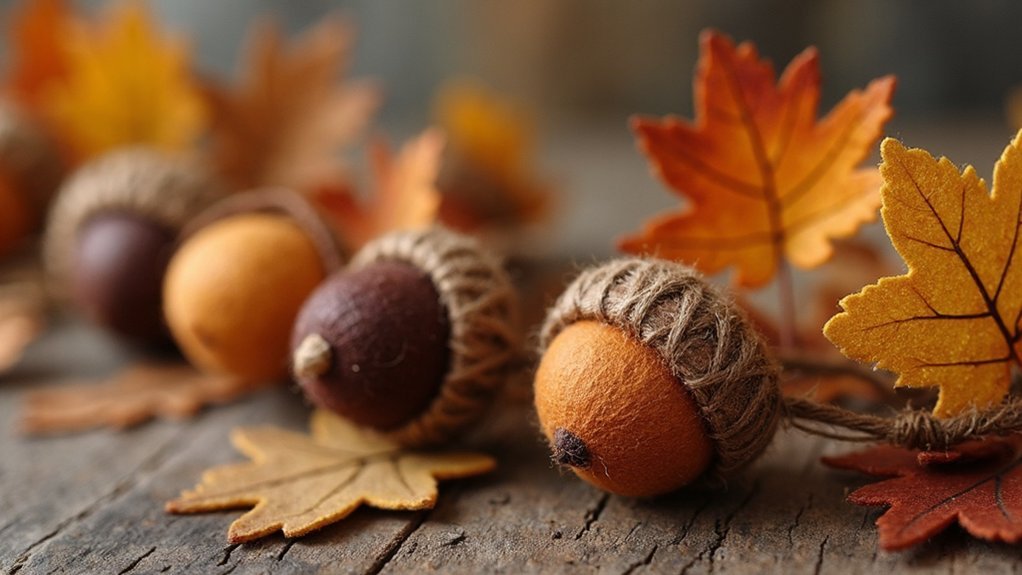 diy felt autumn garland