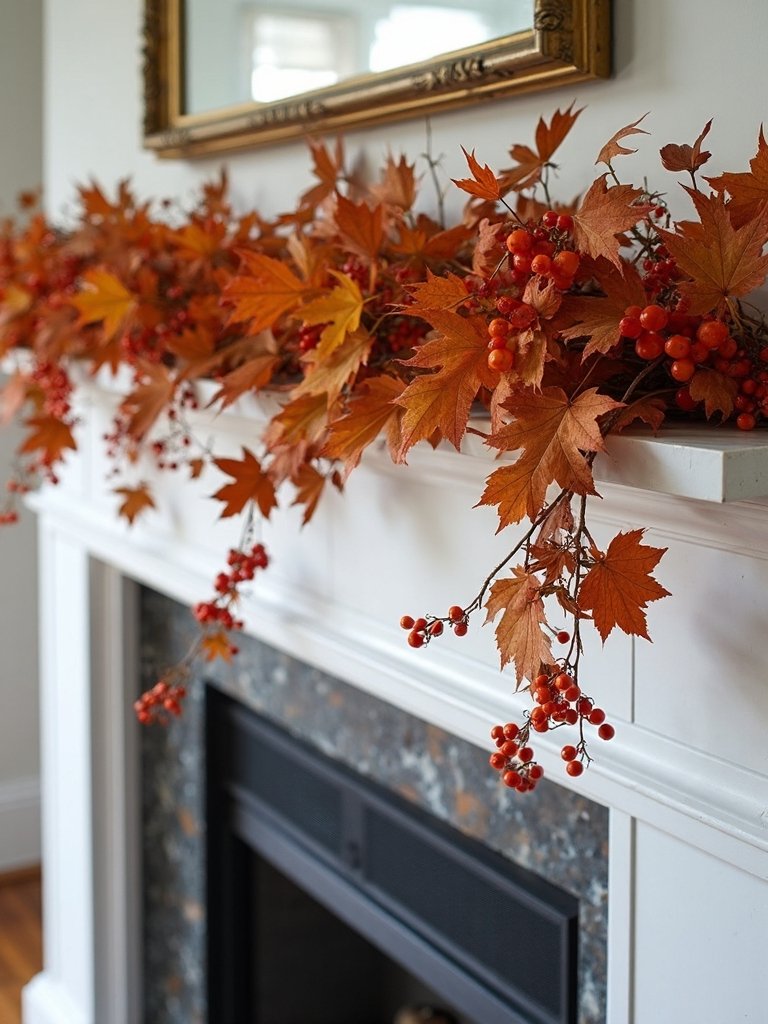 dried berry leaf garland