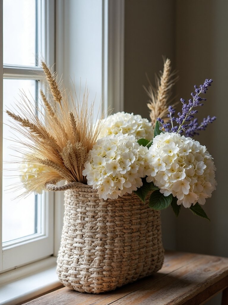 dried flower basket arrangements