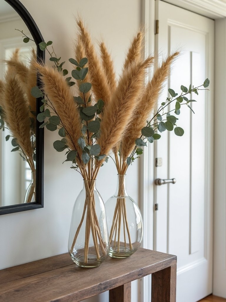 dried wheat and branches