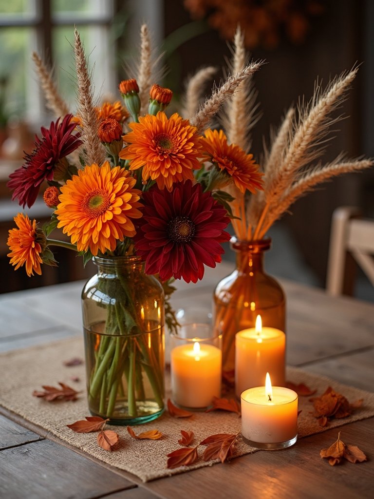 dynamic vase height arrangement