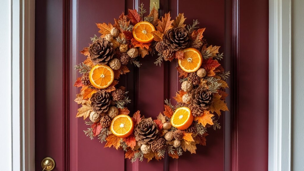 eco friendly harvest wreath decoration