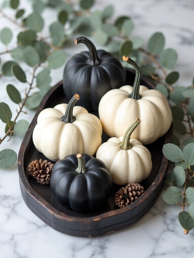 elegant black and white display