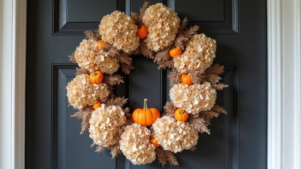 elegant fall wreath decoration