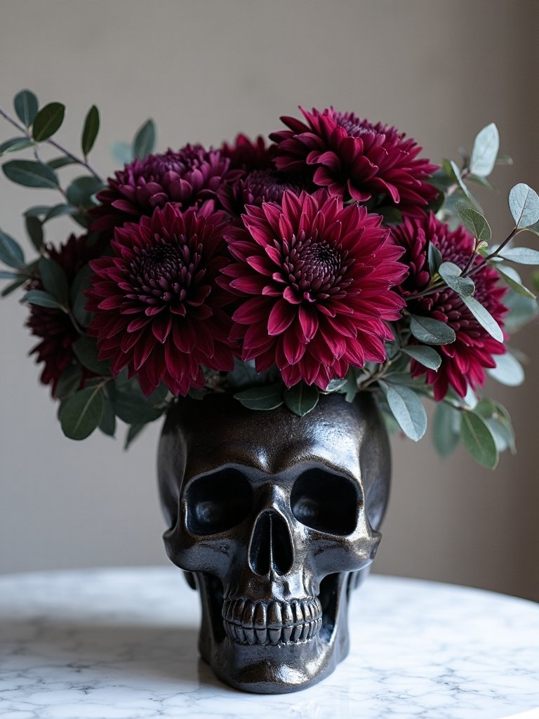 elegant halloween floral centerpiece