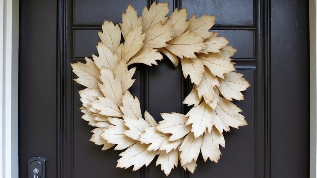 elegant neutral fall wreath