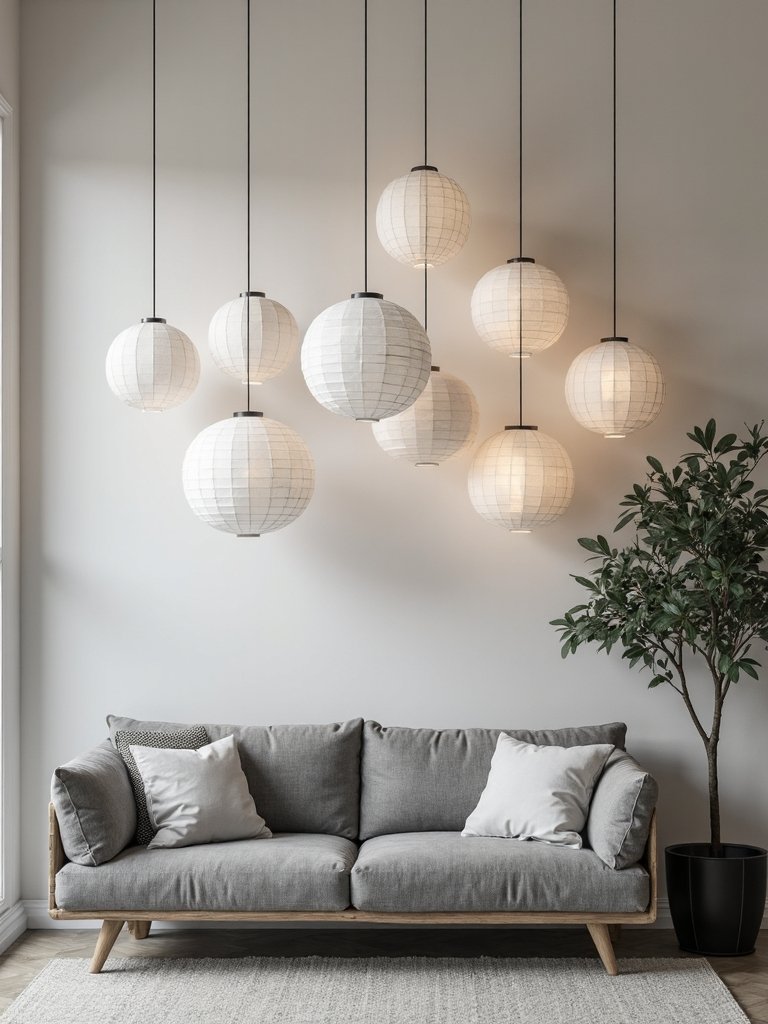 enchanting suspended lantern lighting