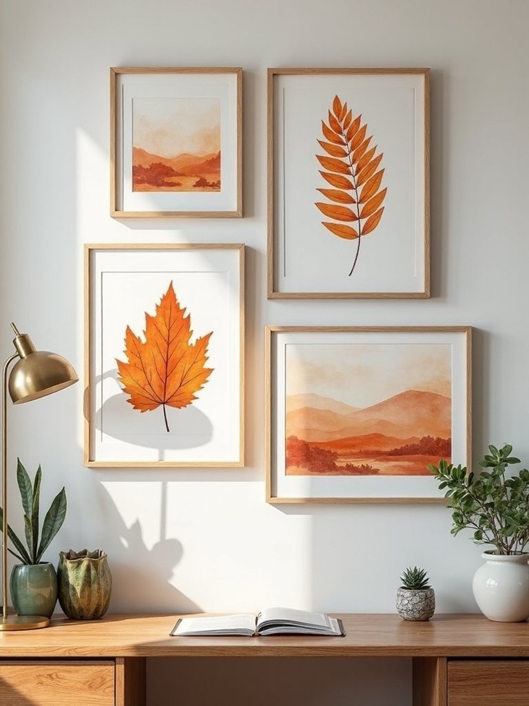 fall themed gallery wall design