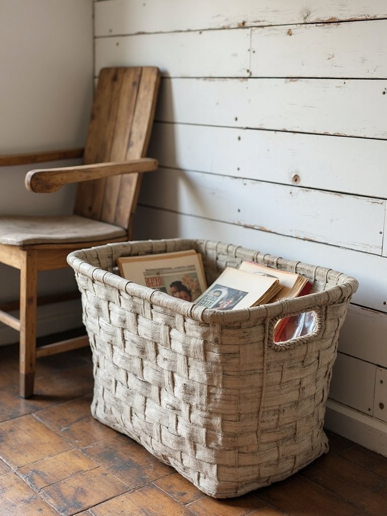 farmhouse magazine storage solutions