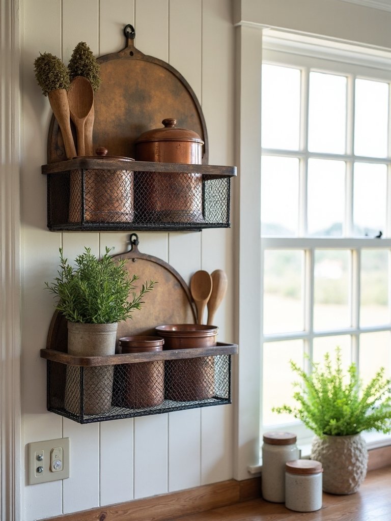 farmhouse style wire storage solutions