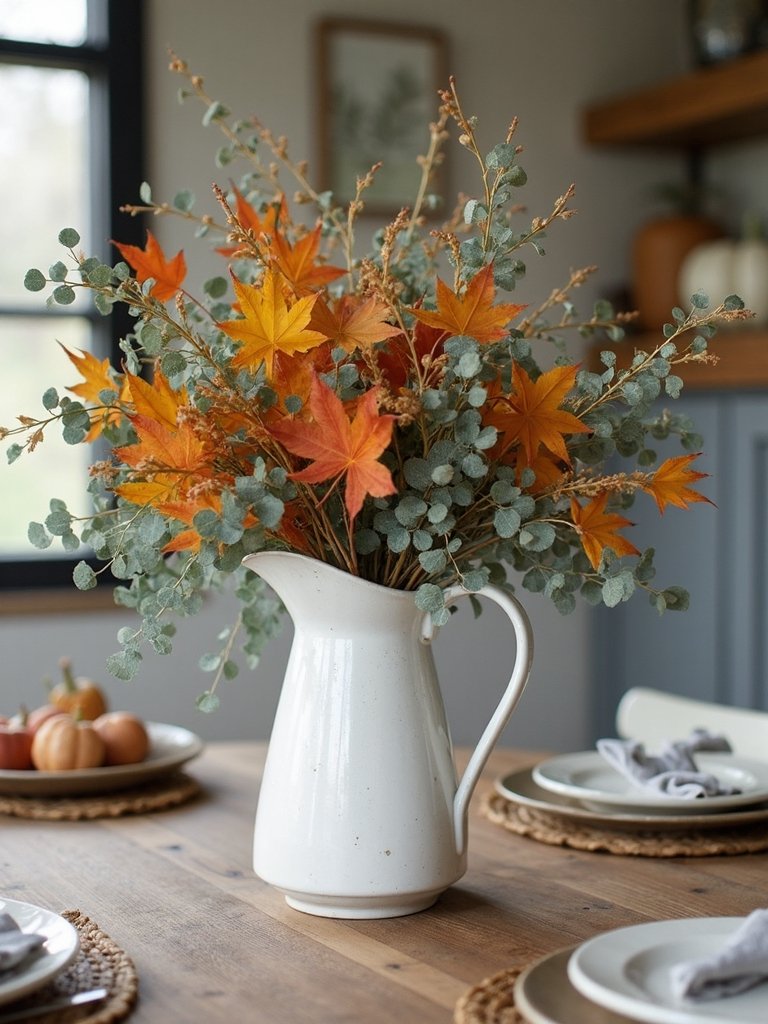 faux eucalyptus maple arrangements
