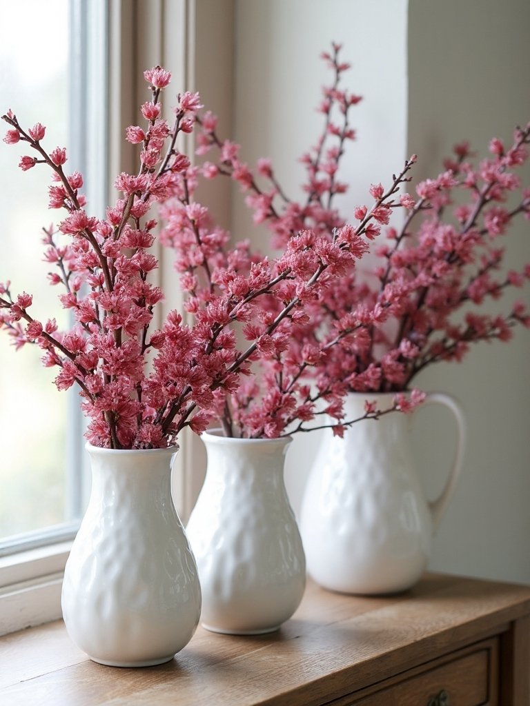 faux pomegranate branches display