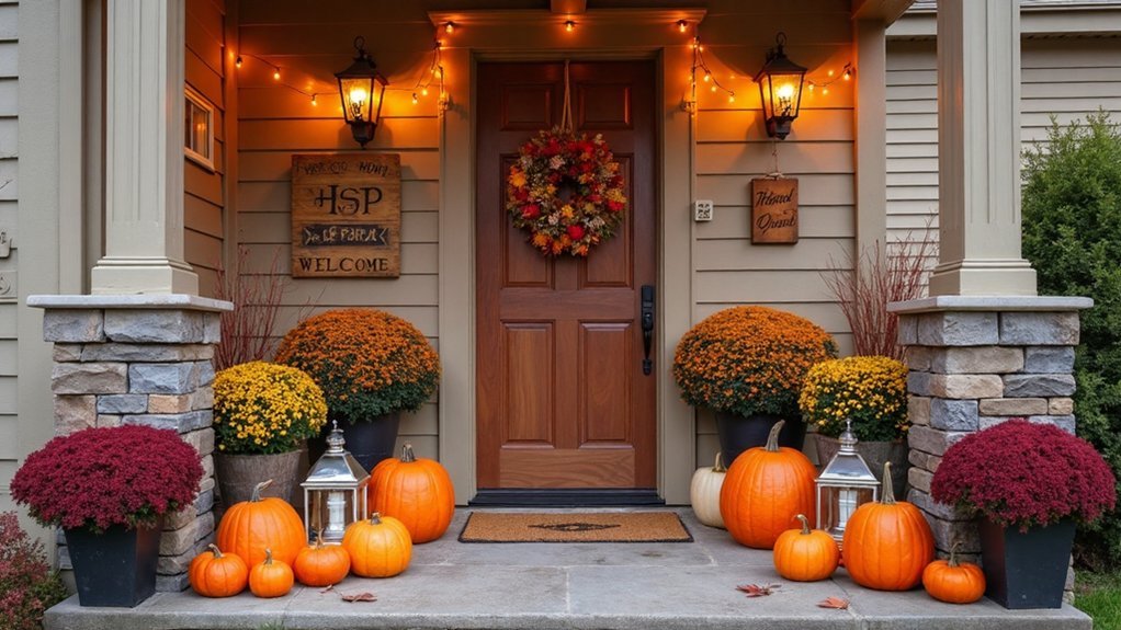 festive outdoor fall decorations