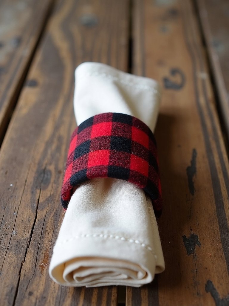 flannel napkin rings diy