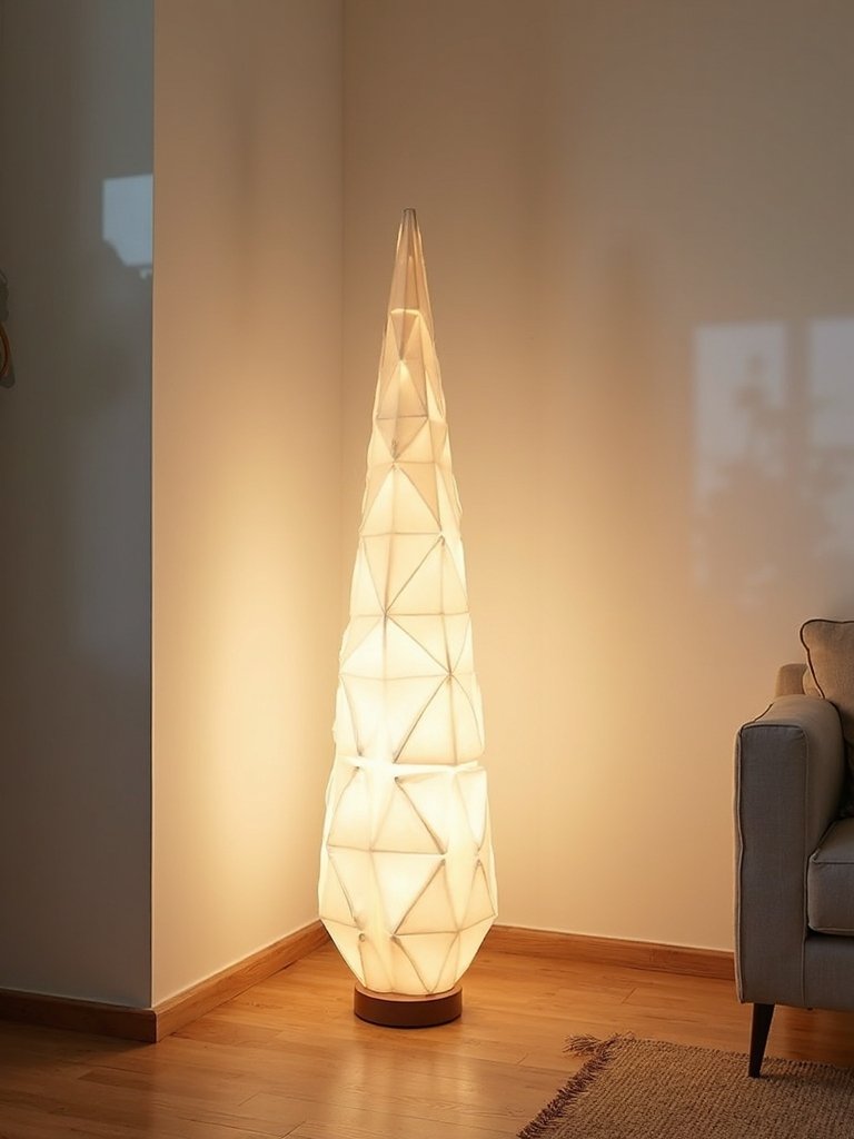geometric paper floor lamps