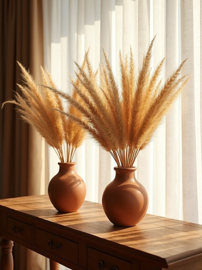 golden pampas grass arrangement