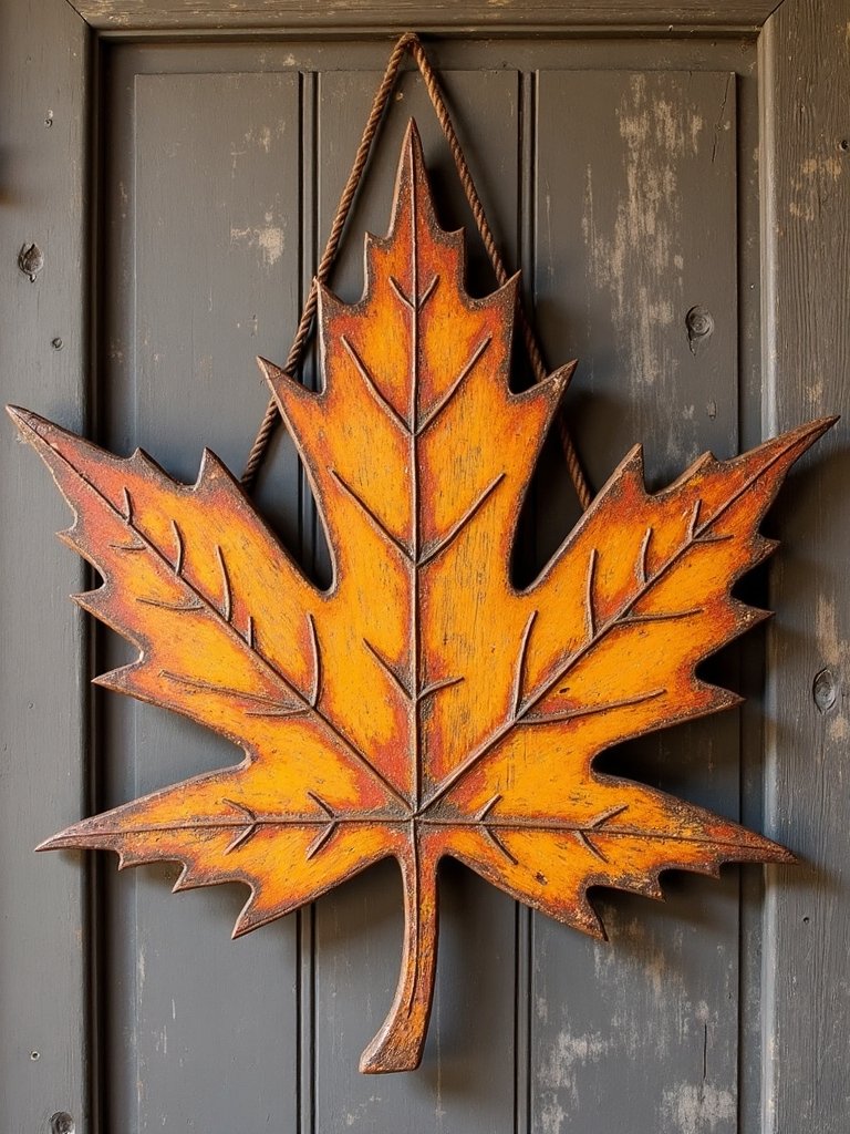handcrafted autumn door decor