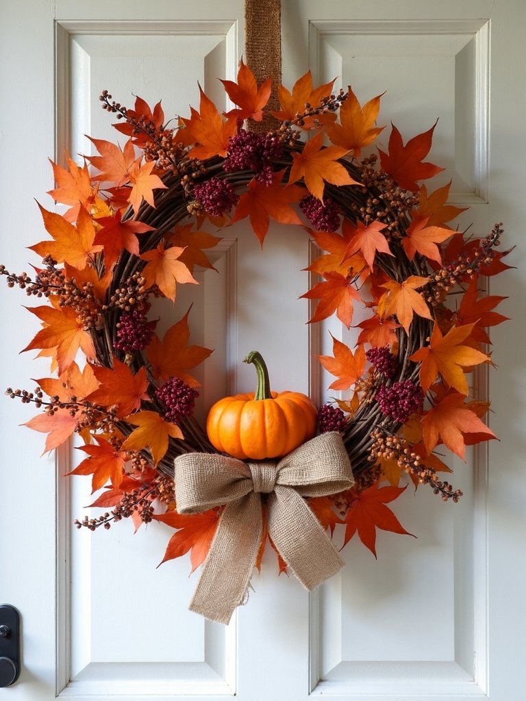 handmade autumn wreath decoration