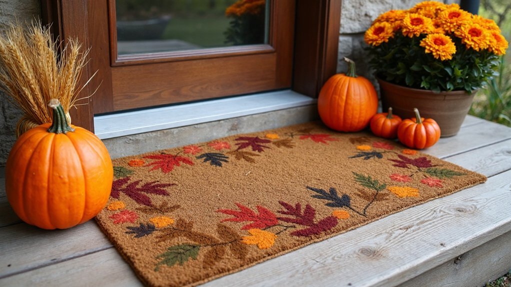harvest themed seasonal doormats