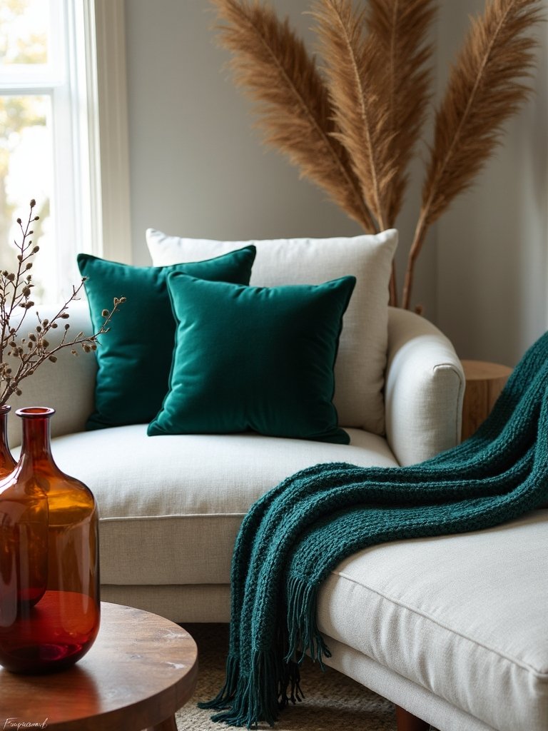 jewel toned fall decor accents