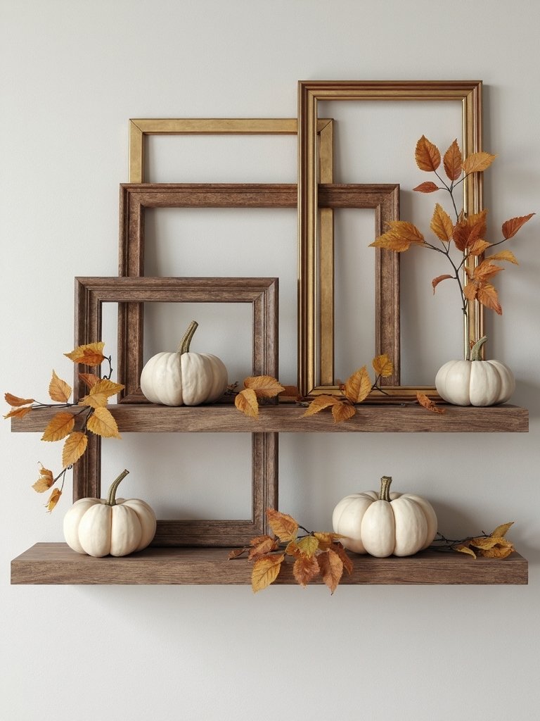 layered autumn picture frames