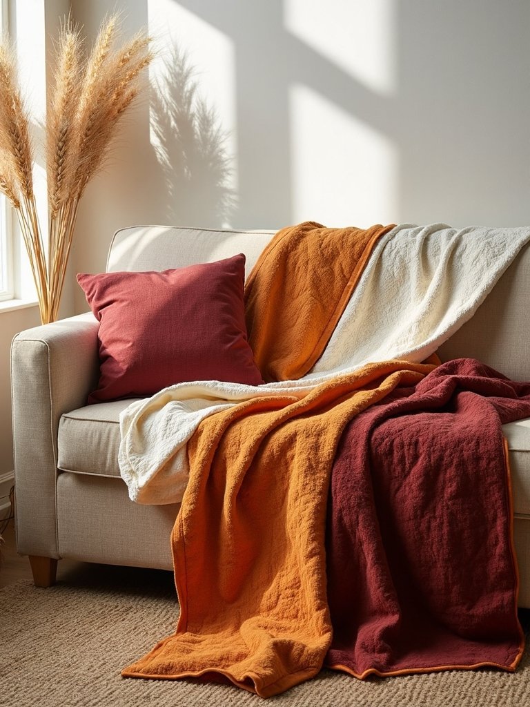 layered quilts create cozy retreat