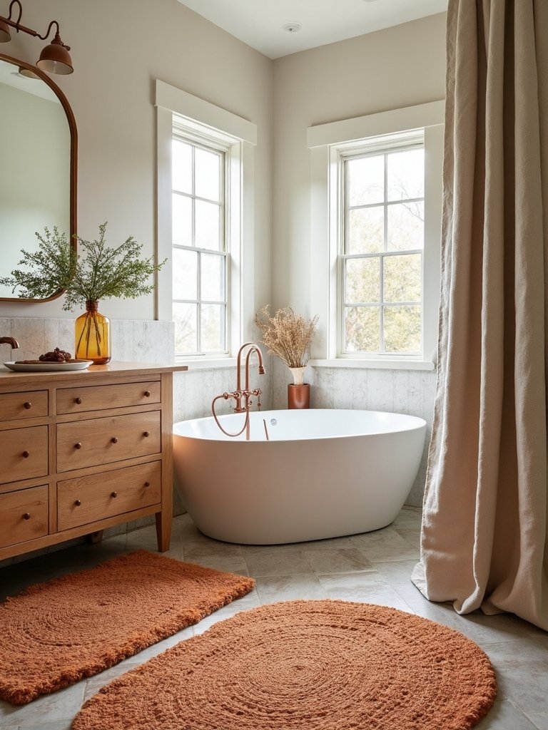 layered rugs for warmth