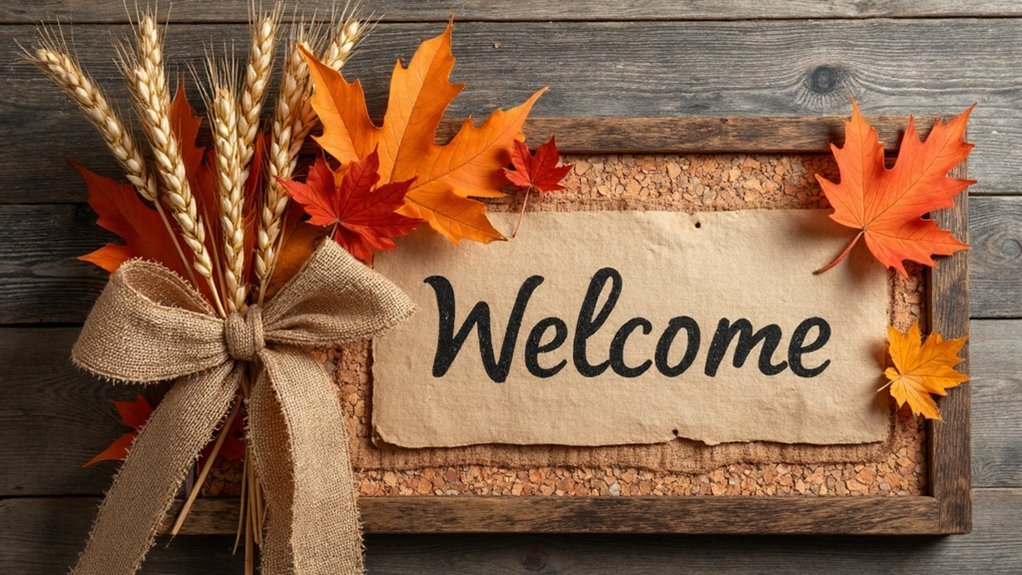 layered texture fall sign