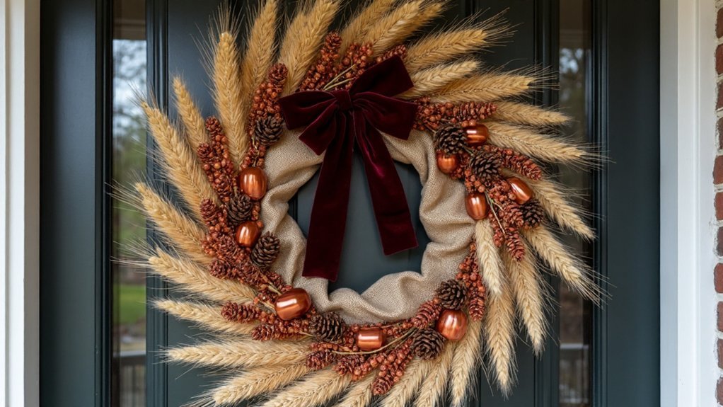 layered texture fall wreath