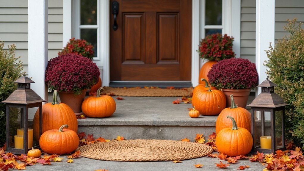 layered welcome mat display