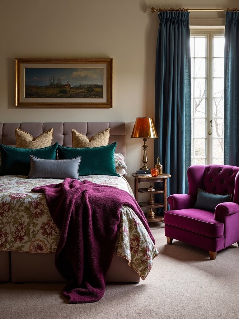 luxurious jewel toned decor