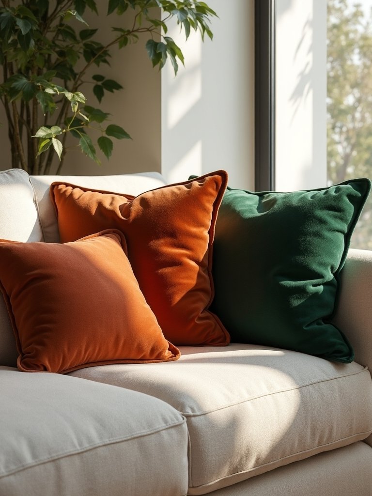 luxurious velvet autumn accents
